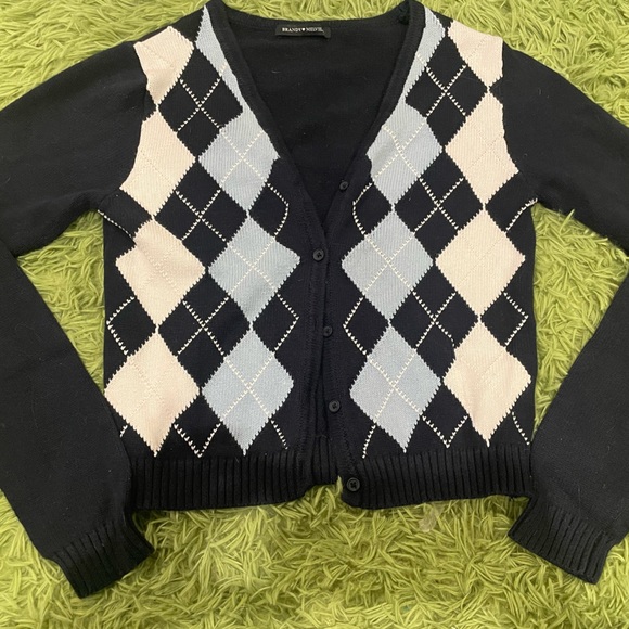 Brandy Melville Sweaters - Brandy Melville Argyle Cardigan Sweater